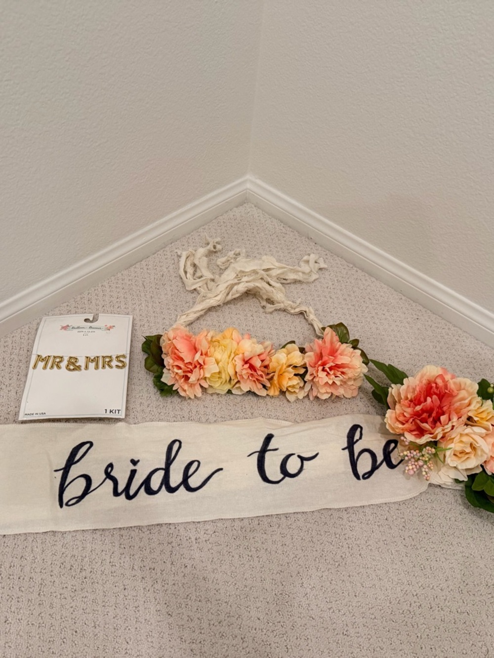 Bride to Be Sash and Floral Crown